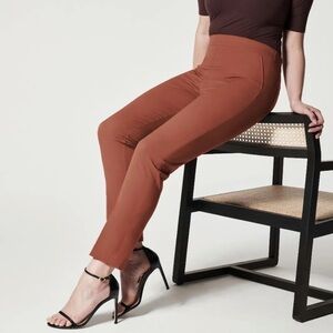 NWT Spanx High Rise Slim Straight Ankle Pant Bronze Glow